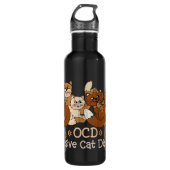 OCD besessene Katzen-Störung Edelstahlflasche (Vorderseite)