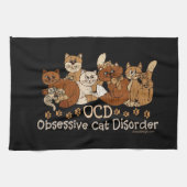 OCD besessene Katzen-Störung Geschirrtuch (Horizontal)