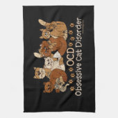 OCD besessene Katzen-Störung Geschirrtuch (Vertikal)