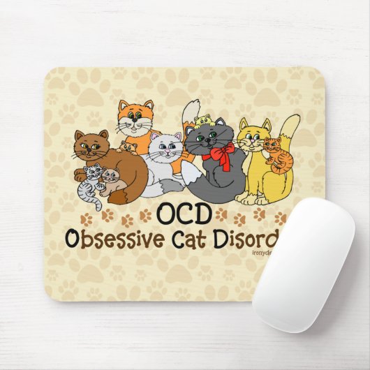 OCD besessene Katzen-Störung Mousepad (Mit Mouse)