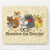 OCD besessene Katzen-Störung Mousepad (Vorne)
