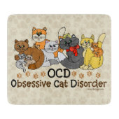 OCD besessene Katzen-Störung Schneidebrett (Vorderseite)