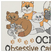 OCD besessene Katzen-Störung Stoff (Nahaufnahme)