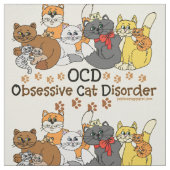 OCD besessene Katzen-Störung Stoff (Muster)