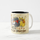 OCD besessene Katzen-Störung Zweifarbige Tasse (VorderseiteRechts)