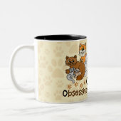 OCD besessene Katzen-Störung Zweifarbige Tasse (Links)