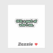 OCD: ein Teil dessen, wer ich bin grüne CD Aufkleber (Blatt)