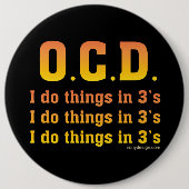 OCD Funny Sprichwort Button (Vorderseite)