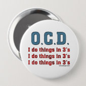 OCD I Do Things in 3 Button (Vorne & Hinten)