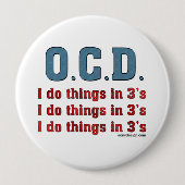OCD I Do Things in 3 Button (Vorderseite)