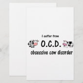 OCD Kuh Briefpapier (Vorne/Hinten)