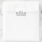 OCD Kuh Quadratischer Aufkleber (Tasche)
