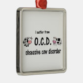 OCD Kuh Silbernes Ornament (Rechts)