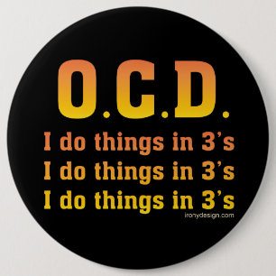 OCD lustiges Sprichwort Button