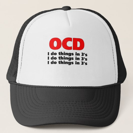 ocd lustiges Zitat Truckerkappe (Vorderseite)