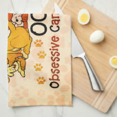 OCD Obsessive Canin-Störung Orange Geschirrtuch (Viertel Falte)