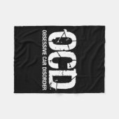 Ocd Obsessive Car Disorder Funny Lover Garage Guy  Fleecedecke (Vorderseite (Horizontal))