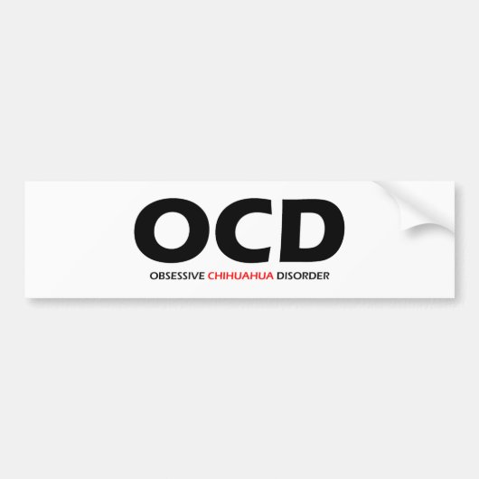 OCD - Obsessive Chihuahua-Störung Autoaufkleber (Vorne)