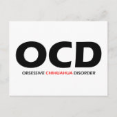OCD - Obsessive Chihuahua-Störung Postkarte (Vorderseite)
