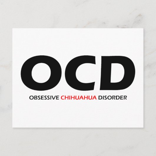 OCD - Obsessive Chihuahua-Störung Postkarte (Vorderseite)