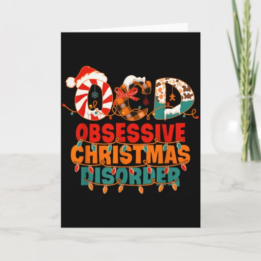 Ocd Obsessive Christmas Disorder Funny Christmas Karte (Vorderseite)
