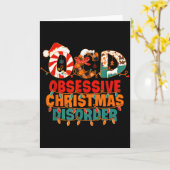 Ocd Obsessive Christmas Disorder Funny Christmas Karte (Gelbe Blume)