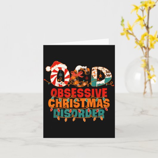 Ocd Obsessive Christmas Disorder Funny Christmas  Karte (Gelbe Blume)
