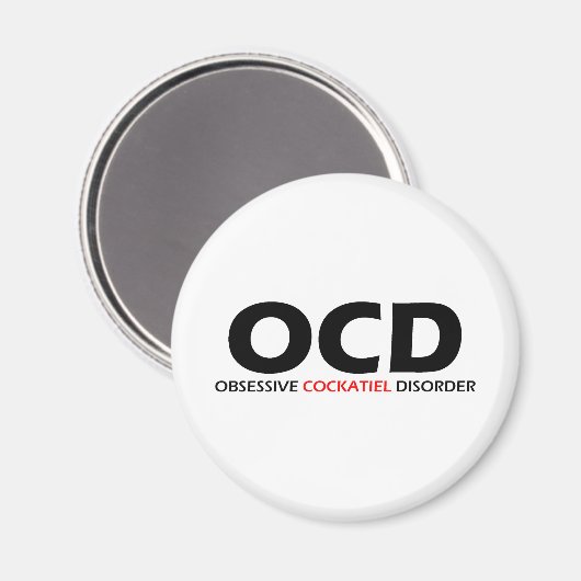 OCD - Obsessive cockatiel-Störung Magnet (Vorderseite/Rückseite)