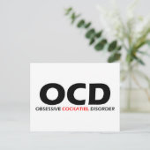 OCD - Obsessive cockatiel-Störung Postkarte (Stehend Vorderseite)