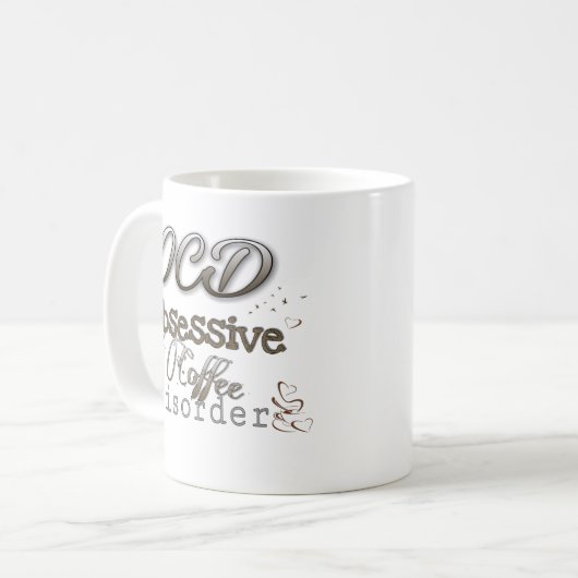 OCD obsessive coffee disorder acute and unique Kaffeetasse (Vorderseite Links)