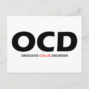 OCD - Obsessive Collie-Störung Postkarte