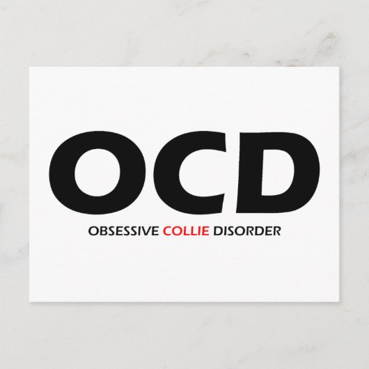 OCD - Obsessive Collie-Störung Postkarte (Vorderseite)