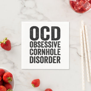 OCD Obsessive Cornhole-Störung Funny Cornhole Serviette