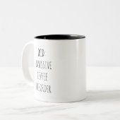 OCD OBSESSIVE KAFFEE-STÖRUNG / Funny-Kaffee-Zitat Zweifarbige Tasse (Vorderseite Links)