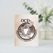 OCD: Obsessive Kaffeeerkrankung Postkarte (Stehend Vorderseite)
