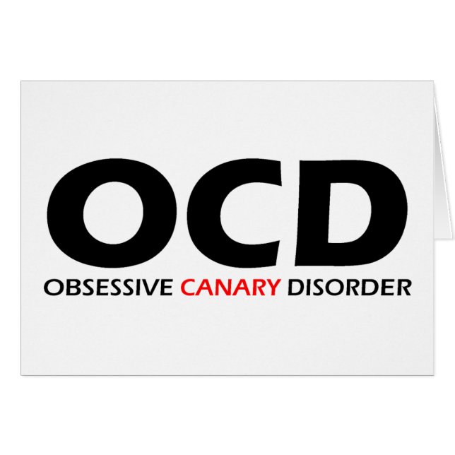 OCD - Obsessive Kanarische Störung (Vorderseite (Horizontal))