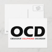 OCD - Obsessive Mobiltelefonkrankheit Postkarte (Vorne/Hinten)