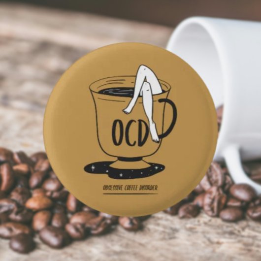 OCD - Obsessiver Kaffee-Syndrom Pinback Button