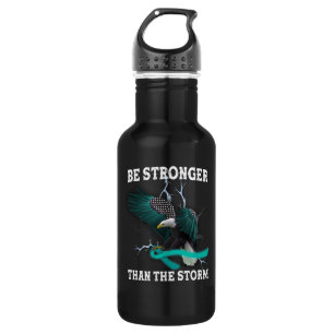 OCD- und PTSD-Adler-Aquamarine Band-Bewusstsein Edelstahlflasche