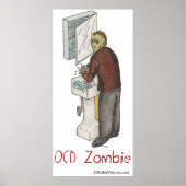 OCD Zombie Washing Hands Poster (Vorne)