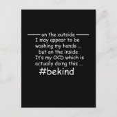 OCD - zwanghaftes Bewusstsein für Zwangsstörungen Postkarte (Vorderseite)