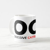 OCD - Zwangsstörung der Katzen Kaffeetasse (Vorderseite Links)