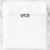 OCD - Zwangsstörung der Katzen Runder Aufkleber (Tasche)