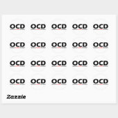 OCD - Zwangsstörung der Katzen Runder Aufkleber (Blatt)