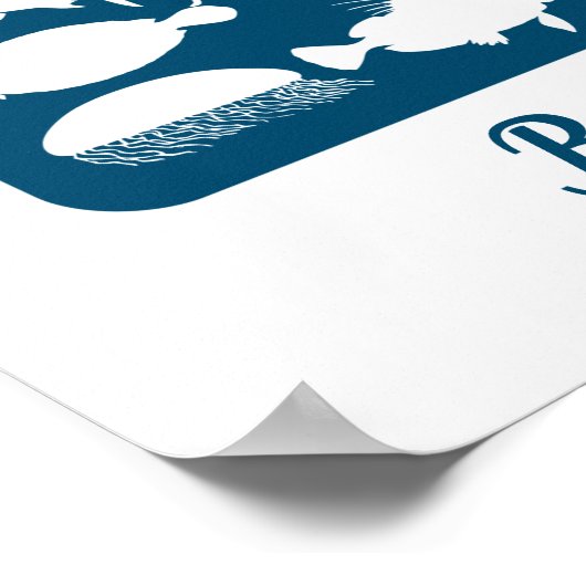 Ocean - 150 Signature Guest Book Alternative Poster (Ecke)