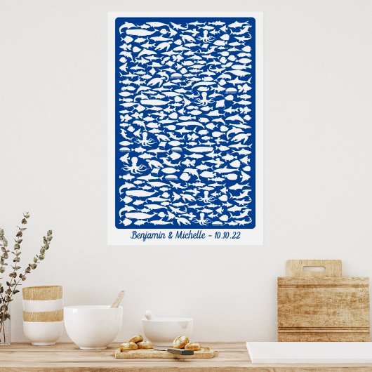 Ocean - 250 Signature Guest Book Alternative Poster (Küche)
