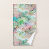 Ocean Abstract Watercolor Grunge Pattern  Badhandtuch Set (Handtuch)