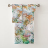 Ocean Abstract Watercolor Grunge Pattern  Badhandtuch Set (Insitu)