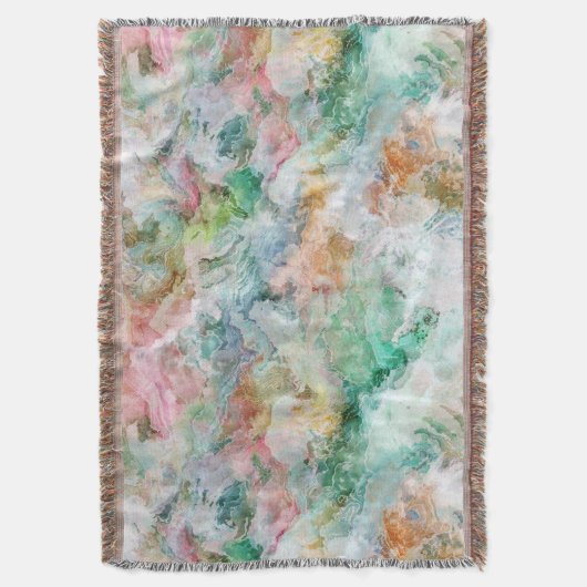 Ocean Abstract Watercolor Grunge Pattern  Decke (Vorderseite Vertikal)