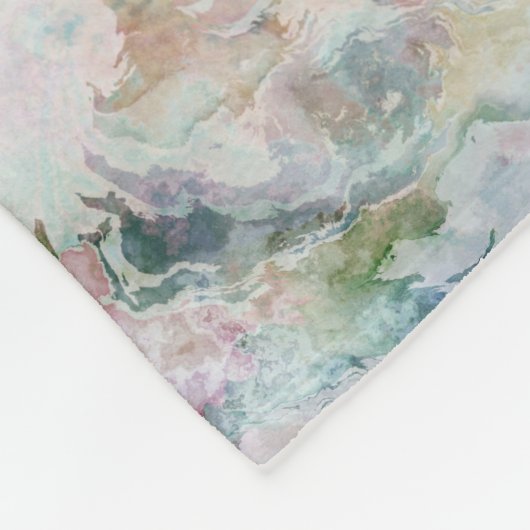 Ocean Abstract Watercolor Grunge Pattern  Fleecedecke (Ecke)